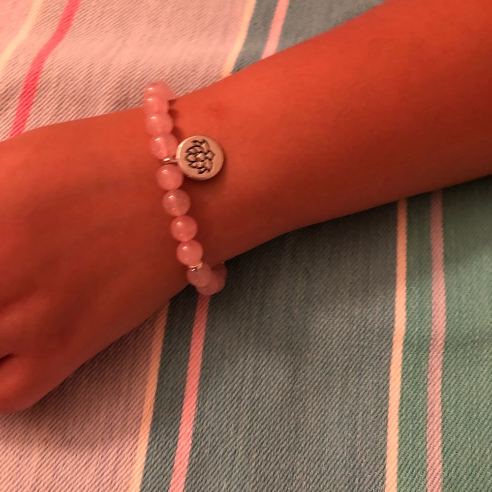 SALE 🍎 Beautiful pink stone BoHo prayer bracelet